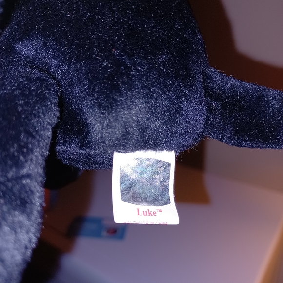 RARE! Ty Beanie baby "Luke" The black lab. Swing tag1998, tush tag 1999. - Picture 6 of 7
